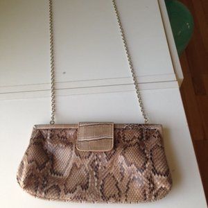 SONDRA ROBERTS Faux Snakeskin Purse